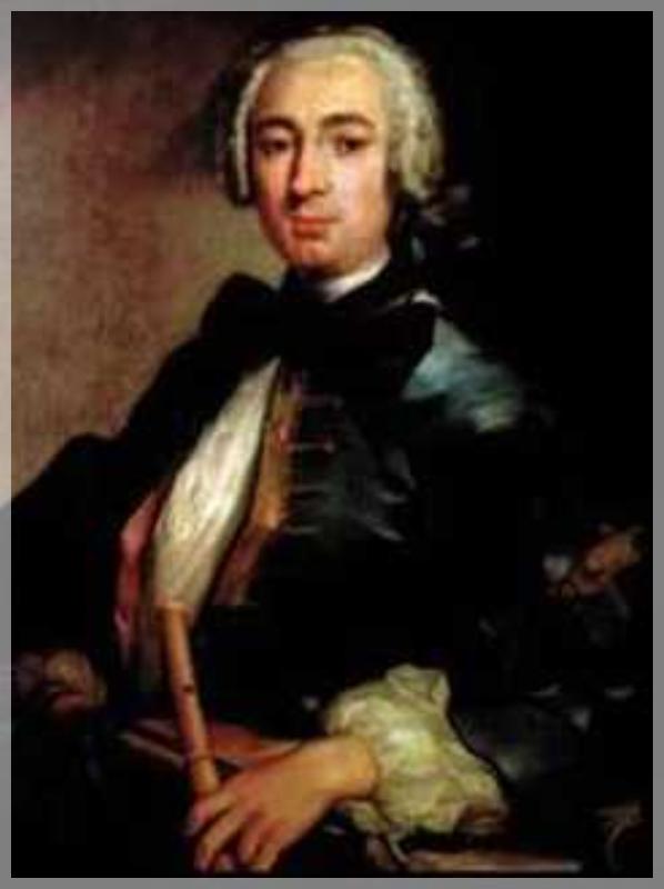 Probable portrait of Quantz (ca. 1725) by an unidentified painter, probably Italian, Eichenzell, Schlo Fasanerie
